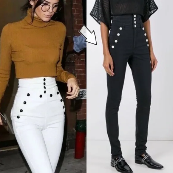 ISABEL MARANT Marvin High Waisted Jeans in Black Size 34